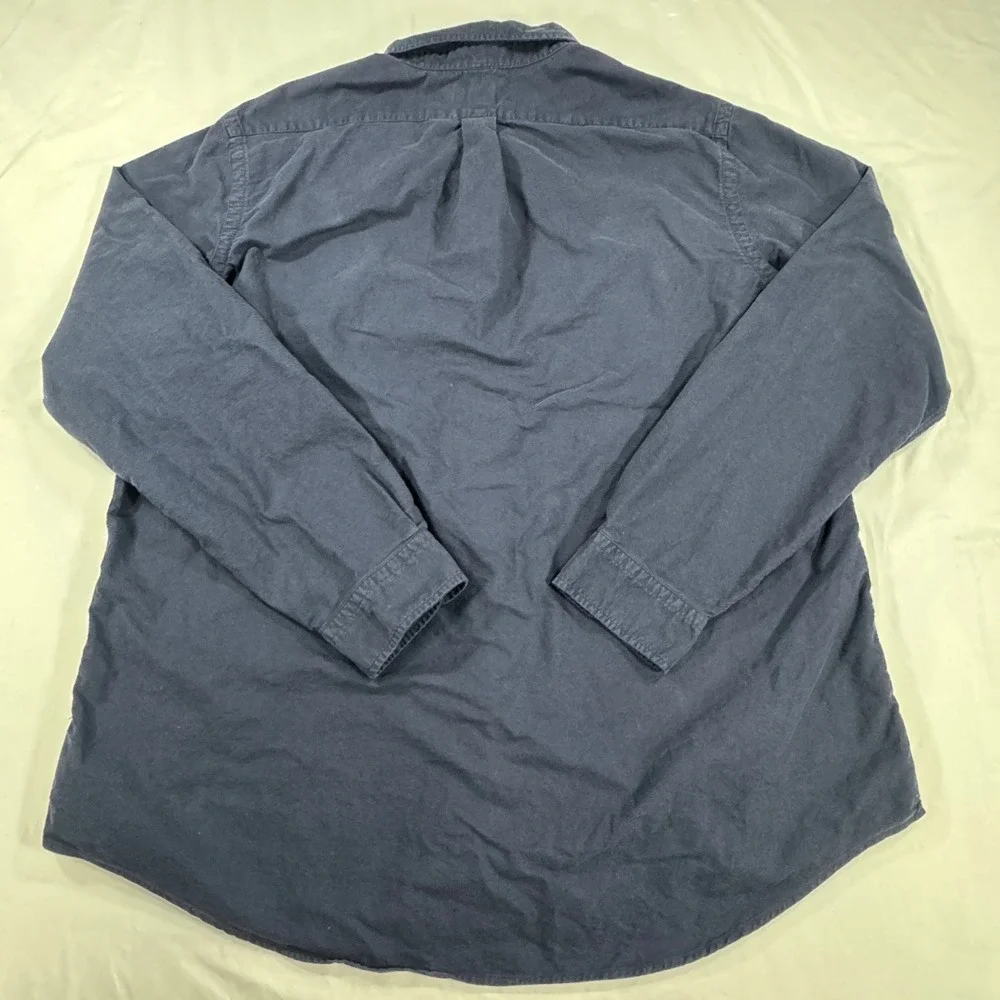 Polo Ralph Lauren Men's XXL Navy Blue Cotton Twill Classic Fit Button Down Shirt
